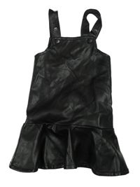 Černé koženkové šaty ZEEMAN