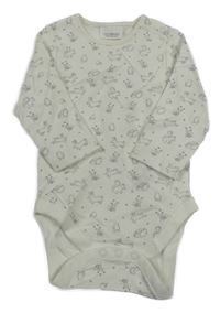 Bílé body se zvířátky a kytičkami Next