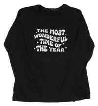 Černé triko s nápisy DESTINATION