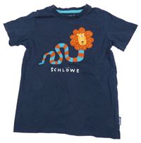 Tmavomodré tričko se lvíčkem/hadem JAKO-O
