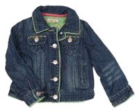 Tmavomodrá riflová bunda s límečkem Bluezoo