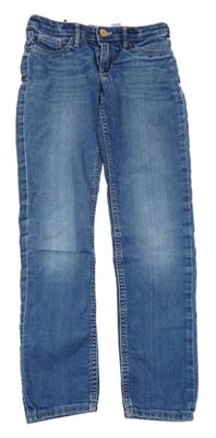 Modré skinny fit teplákové rifle H&M
