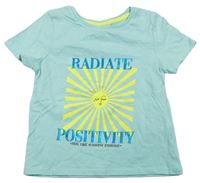 Světlemodré tričko se sluníčkem s nápisy Matalan