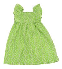 Zelené květované žabičové lehké šaty Primark