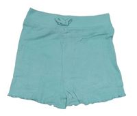 Azurové žebrované bavlněné kraťasy Primark
