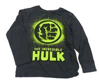 Antracitové triko s 3D logem Hulka Primark