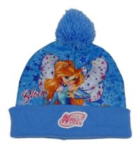 Modrá čepice s Winx a bambulí
