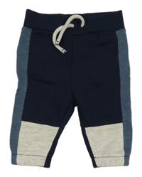 Tmavomodro-modrošedo-světlešedé tepláky Primark