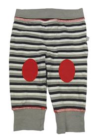 Šedo-antracitovo-bílé pruhované tepláky Liegelind