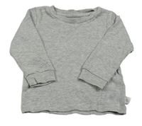 Šedé melírované žebrované triko Matalan