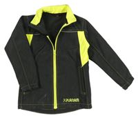 Antracitovo-neonově žlutá softshellová bunda Planam