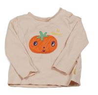 Světlerůžové triko s rajčetem Hema