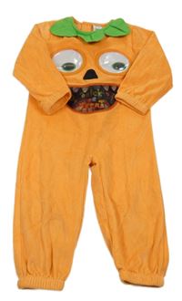 Kostým - Oranžový plyšový overal - dýně F&F