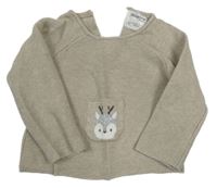 Hnědý svetr s kapsou se sobem Mayoral