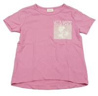 Růžové tričko s potiskem S. Oliver