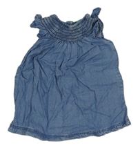 Modré šaty riflového vzhledu Benetton