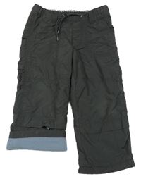 Antracitové šusťákové zateplené kalhoty H&M