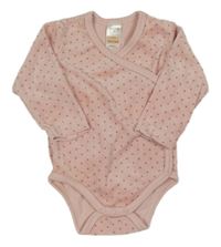 Růžové puntíkaté sametové zavinovací body Pusblu