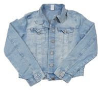 Světlemodrá riflová crop bunda H&M