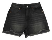 Černé riflové kraťasy H&M