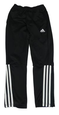 Černé sportovní funkční tepláky s logem Adidas
