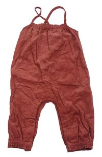 Cihlové manšestrové laclové kalhoty M&Co.