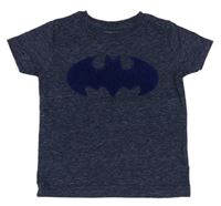 Tmavomodré melírované tričko s Batmanem zn. Next