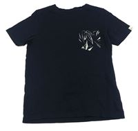 Tmavomodré tričko s kapsou Jack & Jones