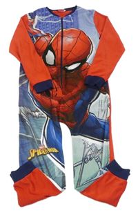 Červeno-modrý fleecový overal se Spidermanem Marvel