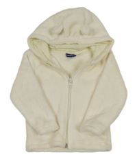 Smetanová plyšová propínací mikina s kapucí zn. Lupilu