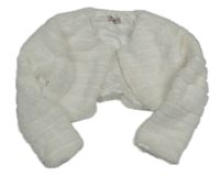 Bílé kožešinové podšité bolerko