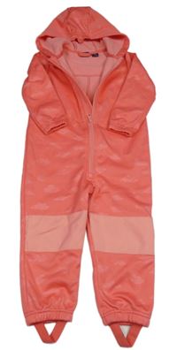 Korálová softshellová kombinéza s kapucí Lupilu