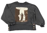 Tmavohnědá mikina s baletkou George