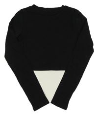 Černé crop triko H&M