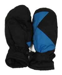 Černo-modré šusťákové zateplené palcové rukavice Crivit