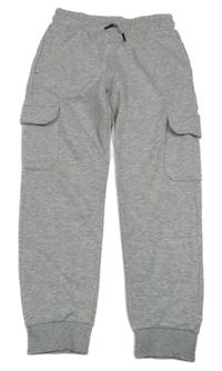 Šedé melírované tepláky s kapsami F&F