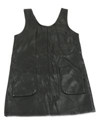 Černé koženkové šaty s kapsami PRIMARK