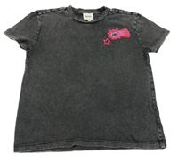 Tmavošedé tričko s nášivkou 