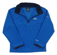 Modrá fleecová funkční mikina s logem TRESPASS