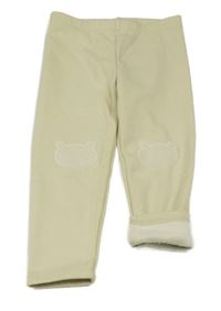 Světlebéžové zateplené legíny Next