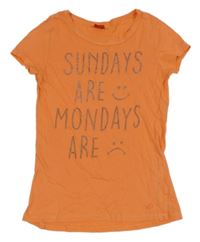 Oranžové tričko s nápisem S. Oliver