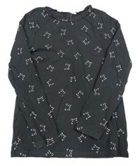 Antracitové triko s kočkami H&M