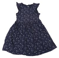 Tmavomodré květované šaty H&M
