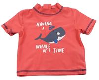 Jahodové UV tričko s velrybou Primark