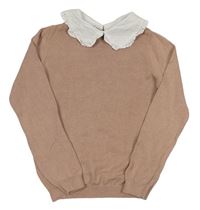Starorůžový svetr s límečkem zn. Primark