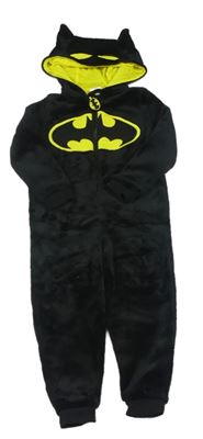 Černá plyšová kombinéza s kapucí - Batman 