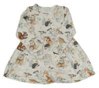 Bílé šaty se zvířátky 
