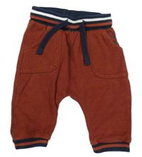 Rezavo-tmavomodré melírované tepláky zn. Topomini