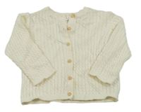 Smetanový vzorovaný propínací svetr H&M