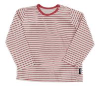 Bílo-růžové pruhované triko Jako-o